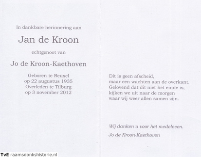 Jan de Kroon- Jo Kaethoven